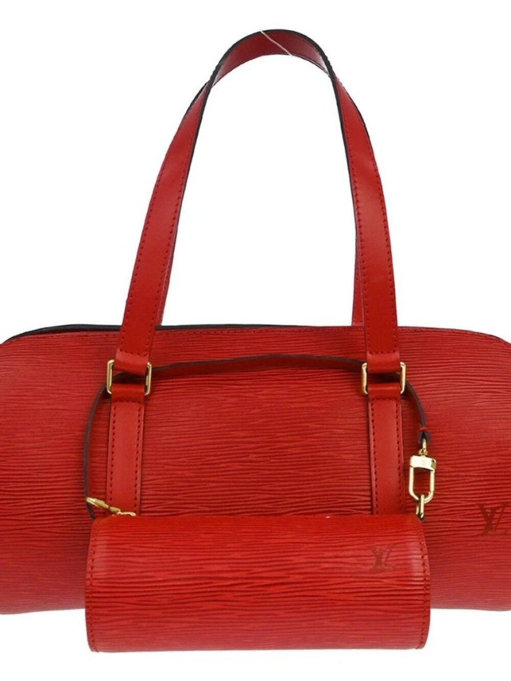Best06/ Louis Vuitton Red Epi Soufflot Handbag M52227 MI0957 NQ10102